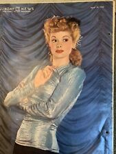 LUCILLE BALL 1942 April 19 NEW YORKS PICTURE NEWSPAPER SUNDAYS NEWS picture