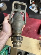 Vintage Brass Fire Hose Nozzle Akron Water Fog Steampunk Industrial  picture