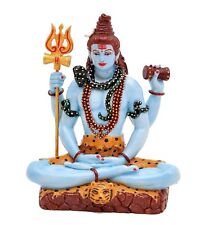 Hand Printed Shiv Ji Murti Lord Shiva Statue Marble Syntheric for Pooja Room picture