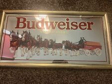 Budweiser Clydesdale King Of Beers Mirror 1992 Anheuser-Busch 28”X16” picture