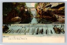 Akron OH-Ohio, Fall in the Gorge, Antique Vintage Souvenir Postcard picture