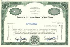 Republic National Bank of New York - Specimen Stocks & Bonds picture