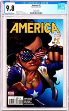 Marvel AMERICA Chavez 2017 #1 2nd Print GOLD Variant1st Series KEY CGC 9.8 NM/MT picture
