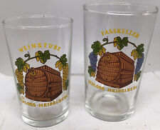 Fasskeller Weinstube Heidelberg Wine Tasting Shot Glass Set of 2 (60) picture