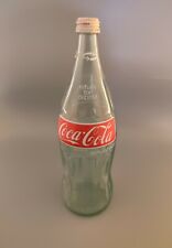 Vintage 1970's Coca-Cola Coke Bottle Green Glass 32 oz Original Screw on Cap picture