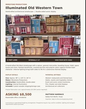 Handmade Western Illuminated Streetscape By Merestone Productions new cost $15k picture