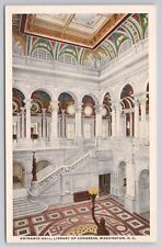 Postcard Entrance Hall Library of Congress Washington DC picture