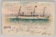 Hold To Light Postcard SMY HOHENZOLLERN Kaiser Wilhelm II Imperial Yacht 1899 V* picture