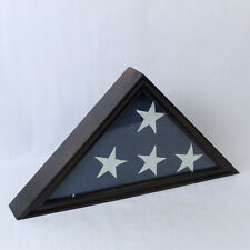 WWII American Military Memorial Flag Display Case With Folded Flag 48 Stars picture