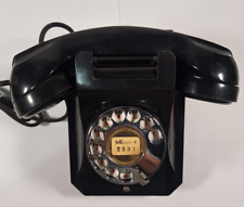 Vintage Stromberg Carlson 1250 Telephone Black Wall Mounted With Dial picture
