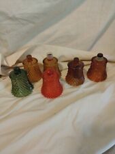 Set of 6 Vintage HOMCO  Peg Votive Glass Candle Holders Different Colors picture