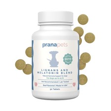 PranaPets Lignans & Melatonin with Biotin Blend Naturally Aids in Relieving Symp picture
