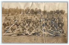 c1910's US Army Soldier Company RPPC Photo Posted Antique Postcard picture