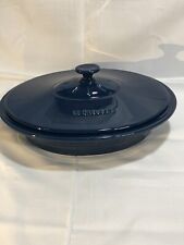 RARE Vintage LE CREUSET  Navy Blue Oval Covered Baker With Lid  13” 4 Qt Chef picture