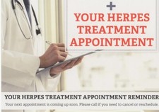 Herpes Appointment Reminder Prank Postcard - Sent Anonymously To Victim picture