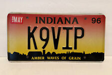 INDIANA Vanity License Plate - K9VIP - Amber Waves Of Grain, K9 VIP picture