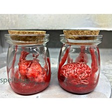 Horror Brain Heart Specimen Jar Action Figure Accessory Halloween Decor Props picture