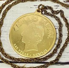 1991 CAESARS PALACE Hotel Las Vegas Coin Pendant Medallion Necklace Sealed picture