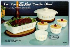 Postcard Fire King Candle Glow Anchor Hocking Cookware Advertising c1960 Vintage picture