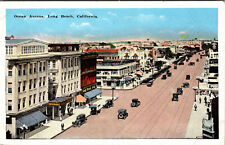 Postcard Ocean Avenue Long Beach California White Border Card 1917-1929 picture