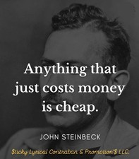 Collectable BumperSticker Decal "ANYTHING THAT JUST COST MONEY IS CHEAP" picture