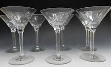 Set of Vintage Seven Starburst Etched Crystal Sherbet /Champagne Glasses 5oz picture