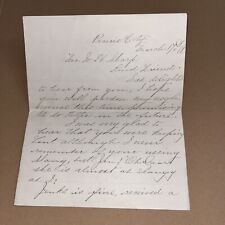 1888 Letter Wishing Political Success to W H Sharp (California Military Academy) picture