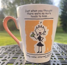 Life Is Harsh Coffee Cup Mug “Toads To Kiss Internet Dating” Robin Roderick picture