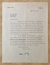 RARE ARCTIC EXPLORER ' UMBERTO NOBILE ' AUTOGRAPHED TYPED LETTER ROME MAY. 1978 picture