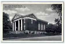 1943 Park Methodist Church Exterior Lexington Kentucky KY Posted Trees Postcard picture
