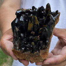 2.7LB Natural Smoky Black Quartz Cluster Crystal raw Specimen Healing picture