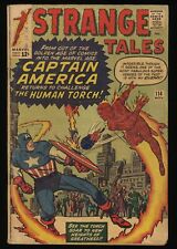 Strange Tales #114 GD+ 2.5 Captain America and Human Torch Marvel 1963 picture