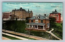Milwaukee WI-Wisconsin, The Milwaukee Hospital, Exterior, Vintage Postcard picture