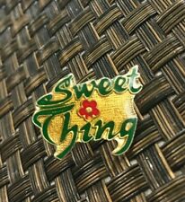 VINTAGE SLOGAN 1980'S SWEET THING COLLECTIBLE ENAMEL PIN L@@K picture