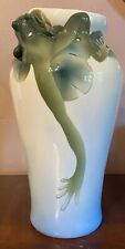 FRANZ Amphibia Collection Tall Vase Frog Lily Pads Porcelain XP1696 picture
