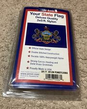 PENNSYLVANIA State Flag 144660 3x5 Annin Nyl-Glo VTG 90s Preowned but New in Box picture