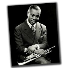 Louis Armstrong Celebrities Vintage Retro Star Photo Glossy Big Size 8X10in X060 picture