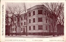 Montgomery Hospital, Eau Claire, Wisconsin WI 1908 Postcard picture