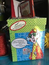 MAXINE  HALLMARK Tin SHOPPING BAG/ New SEALED WITH CANDY Christmas Gift picture