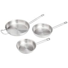 Amazon Basics 3-Piece Stainless Steel Aluminum-Clad Fry Pan Set with picture