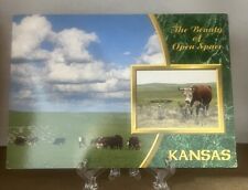 Cattle Grazing on the Kansas Flint Hills, KS, Vintage Chrome Unposted Postcard picture
