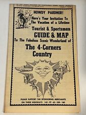 Durango CO Advertisement Map Travel Four Corners Ad Travel Guide Fold Brochure picture