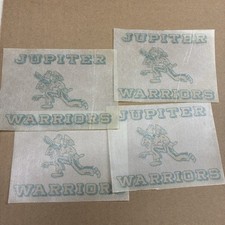 Jupiter Warriors High School Or College Mascot Decal Lot 4 Total Vintage picture