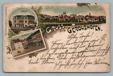 Gruss aus Gerolzhofen AK Multiview Banhof Postcard Schweinfurt Bavaria 1899 picture