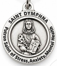 St Dymphna Patron of Stress Anxiety Mental Health Medal picture