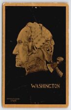 Metamorphic President George Washington 1909 C.M. Sax. Rare Postcard X25 picture