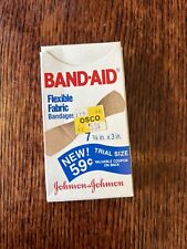 Vintage Band-Aid Flexible Fabric Bandages Paper Box  Johnson & Johnson 1987 picture