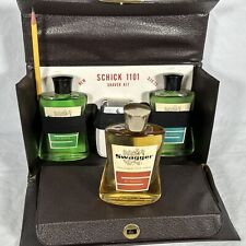 Vintage Schick Men’s Travel Shaving Kit With Swagger Pre & After Lotion And Case picture