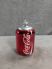  Coca-Cola Kurt Adler Handcrafted Glass Red Coke Can Holiday Christmas Ornament picture