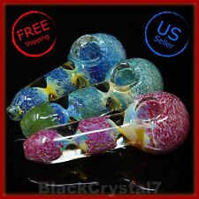5 inch Handmade Thick Bright Random Fumed Tobacco Smoking Bowl Glass Pipes picture